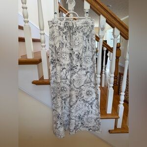 RACHEL Rachel Roy Black and White Floral Wide Leg Pants